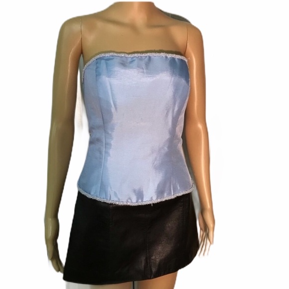 Alfred Angelo Tops - Alfred Angelo strapless frosted blue top size 14